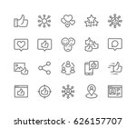 simple set of social networks... | Shutterstock .eps vector #626157707