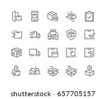 simple set of shipping related... | Shutterstock .eps vector #657705157