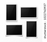 set of photo frame with shadow. ... | Shutterstock . vector #1022763937