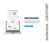 website development concept.... | Shutterstock .eps vector #1181374387
