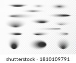 circle shadow set. oval shadows ... | Shutterstock .eps vector #1810109791