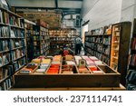 Small photo of Alnwick, Northumberland, England, UK - august 13th 2023. The Barter Books bookshop . High quality photo