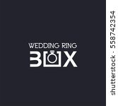 wedding ring box. typography... | Shutterstock .eps vector #558742354