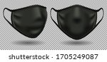 set black medical mask with a... | Shutterstock .eps vector #1705249087