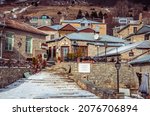 Small photo of Nymfaio Greece, December 27 2019-Nymfaio, the traditional settlement of Mount Vernon close to Florina city and one of the most picturesque villages of Greece.