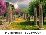 The archaeological site of ancient Olympia. The place where olympic games were born in classical times and where the Olympic torch today is ignited.
