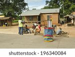 Small photo of BALAKA, MALAWI - JANUARY 19: a police road block on January 19, 2014 in Balaka, Malawi. The police service of Malawi is the most corrupt public institution in the country (source: TI, 2013).