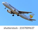 Small photo of Avion Express Airbus A320 over airport on June 24,2017 in Frankfurt,Germany.
