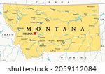 montana  mt  political map with ... | Shutterstock .eps vector #2059112084