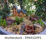 Mini House On Mini Garden.