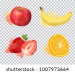 set of delicious fruit vector... | Shutterstock .eps vector #1007973664