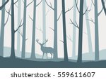 vector landscape with blue... | Shutterstock .eps vector #559611607