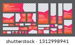 set of web banner of standard... | Shutterstock .eps vector #1312998941