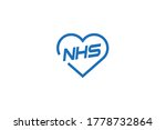 nhs logo design . letter nhs in ... | Shutterstock .eps vector #1778732864