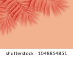 tropical paper palm leaves... | Shutterstock .eps vector #1048854851