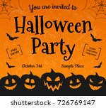 halloween party   concept of... | Shutterstock .eps vector #726769147