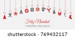feliz navidad   merry christmas ... | Shutterstock .eps vector #769432117