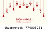 buon natale   merry christmas... | Shutterstock .eps vector #774005251