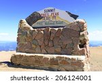 Summit Marker of Pikes Peak 