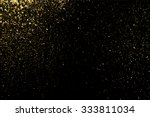 Gold Glitter Texture On A Black ...