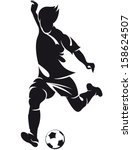 football  soccer  player... | Shutterstock .eps vector #158624507