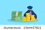 money  cash money  dollars... | Shutterstock .eps vector #1564457821