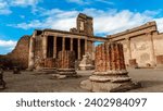 Ancient city, Pompeii with old ruins