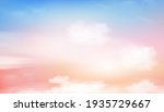 colourful cloudy sky with... | Shutterstock .eps vector #1935729667