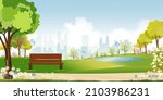 spring landscape at city park... | Shutterstock .eps vector #2103986231