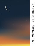 islamic card with crescent moon ... | Shutterstock .eps vector #2133483177
