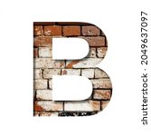 Brick Font. The Letter B On The ...