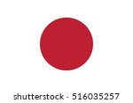 vector japan flag  japan flag... | Shutterstock .eps vector #516035257