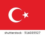 vector turkey flag  turkey flag ... | Shutterstock .eps vector #516035527