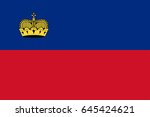 vector liechtenstein flag ... | Shutterstock .eps vector #645424621