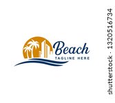 beach logo design | Shutterstock .eps vector #1320516734