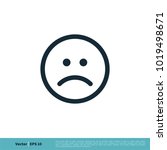 Sad Emoticon Icon Vector Logo...