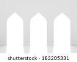 muslim style arches islamic... | Shutterstock . vector #183205331