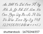 handwritten script font. hand... | Shutterstock .eps vector #1670246557