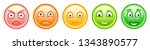 feedback rating scale of red ... | Shutterstock .eps vector #1343890577