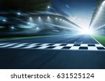 Night circuit motion blur road