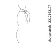 woman body in linear style....