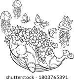  vector illustration of a whale ... | Shutterstock .eps vector #1803765391