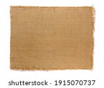Wicker napkin from burlap isolated on a white background close-up