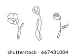 one line design silhouette of... | Shutterstock .eps vector #667431004