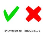 check mark and cross icon... | Shutterstock .eps vector #580285171