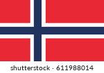 norwegian flag vector eps10.... | Shutterstock .eps vector #611988014