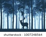 blue coniferous forest with a... | Shutterstock .eps vector #1007248564