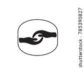 two hand form letter s symbol... | Shutterstock .eps vector #785390827