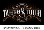 vintage lettering of tattoo... | Shutterstock .eps vector #1102091081