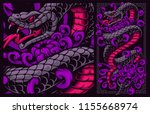 vector illustration of snake... | Shutterstock .eps vector #1155668974